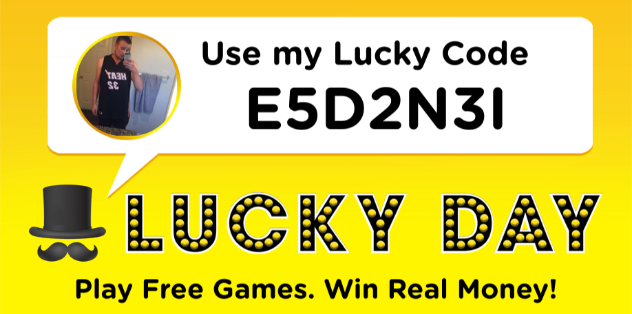 WhyNotSnipe's tweet card. Lucky Day offers free scratcher, lotto, and raffle games to win real cash prizes and earn gift cards with daily opportunities to win up to $100,000.