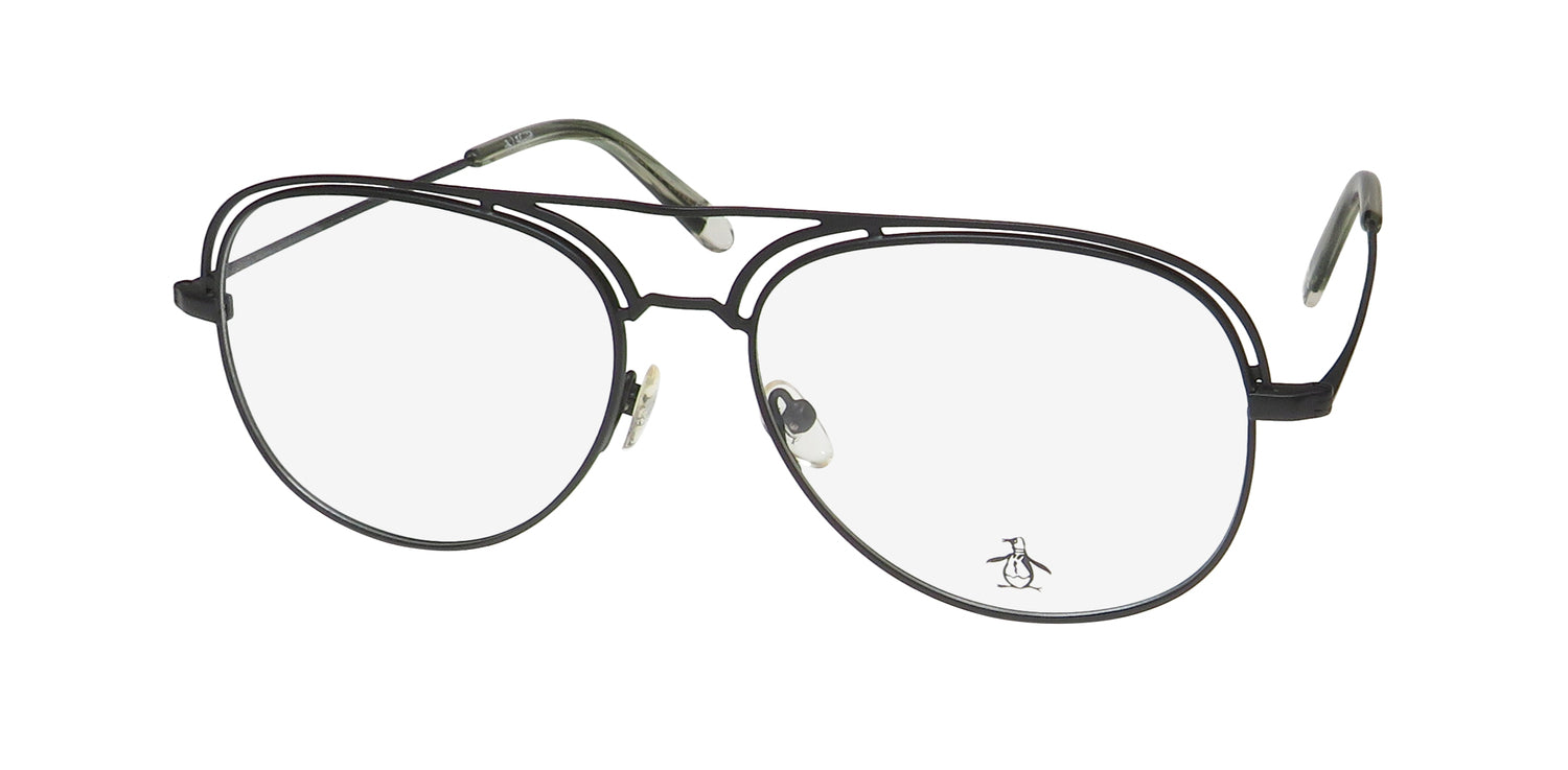 ModaFrames's tweet card. Discover these mens Original Penguin The Daddy eyeglasses. These metal frames feature shape and full-rim design. MSRP is $120.00.