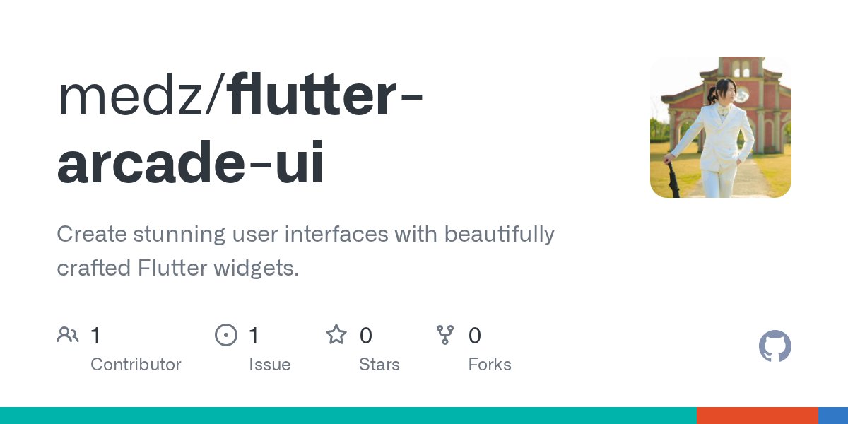 shiweidu's tweet card. Create stunning user interfaces with beautifully crafted Flutter widgets. - medz/flutter-arcade-ui