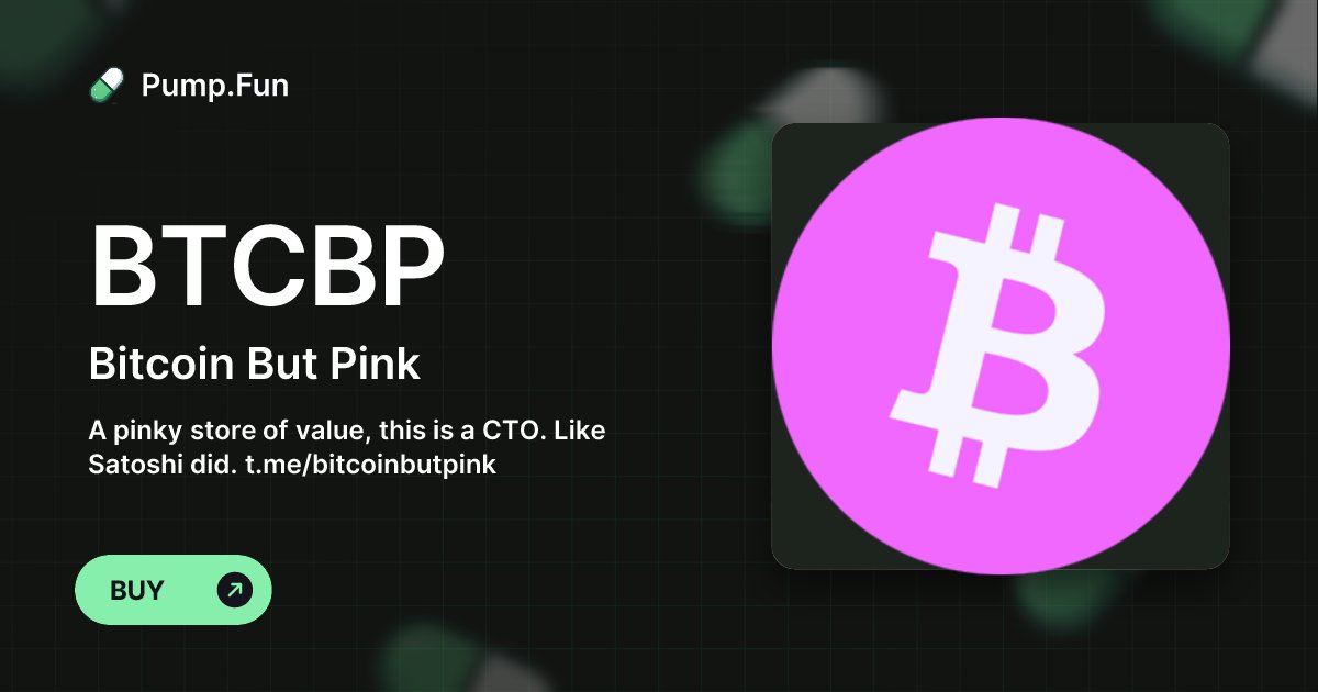 JSreedev's tweet card. A pinky store of value, this is a CTO. Like Satoshi did. t.me/bitcoinbutpink