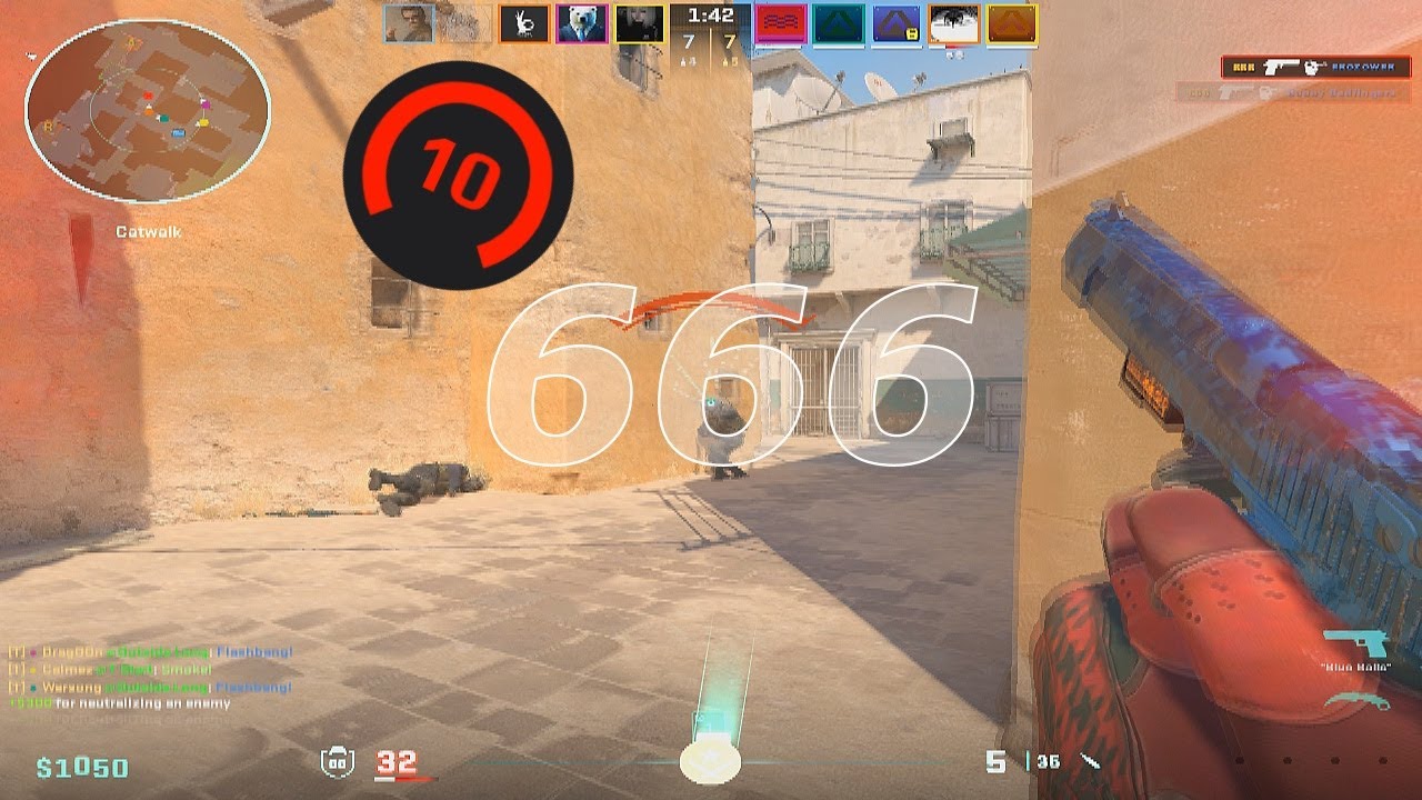 MAX666CS's tweet card. CS2 FACEIT LVL 10 HIGHLIGHTS | 1024x764 | 240hz