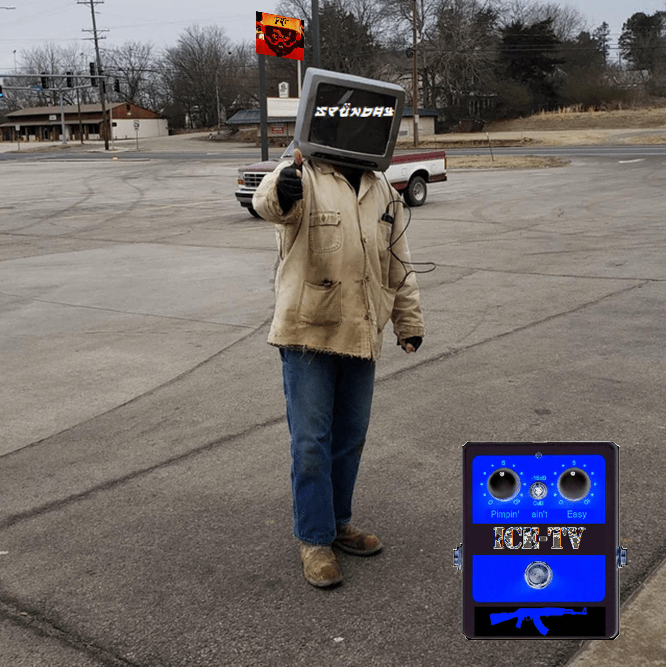 Jpgchief's tweet card. "ICE-TV" reveals a hallucinatory account of out of body experiences, an imaginary affluent uptown and a ghetto area downtown. Filled with disreputable characters guiding the way to a life of hustling...