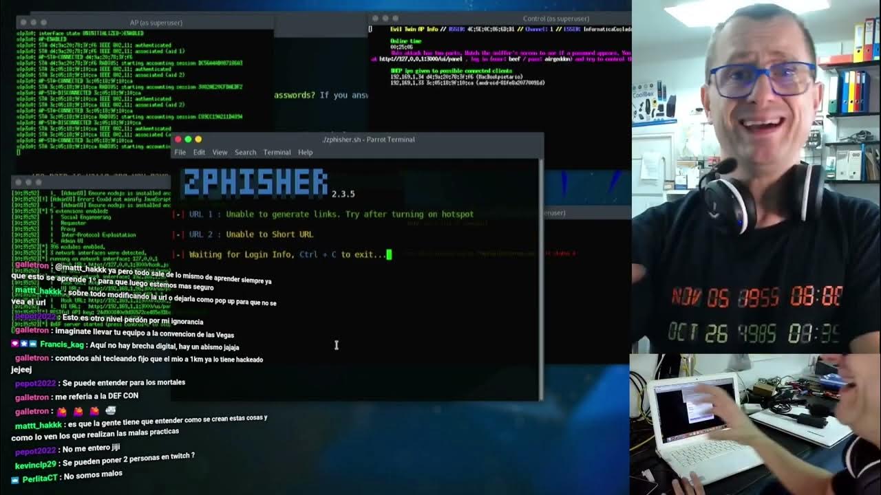 informaticacosl's tweet card. 🚨 ⚠️ CREANDO WEBS #PHISING CON #ZPHISHER EDUCATIONAL PURPOSES ONLY...