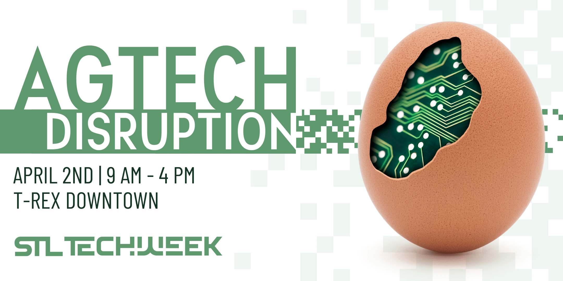 DanforthCenter's tweet card. Agtech Disruption is a deep dive into the cutting-edge innovations shaping the future of agriculture, from AI-driven farming to global food security solutions. Hosted on April 2nd during STL TechWeek...