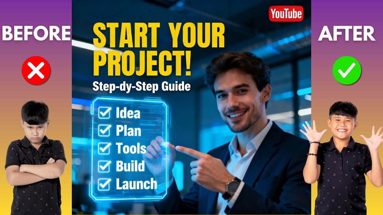 komarasamycse's tweet card. 🚀 How to START Project using AI TOOLS | STEP-BY-STEP Guide for...