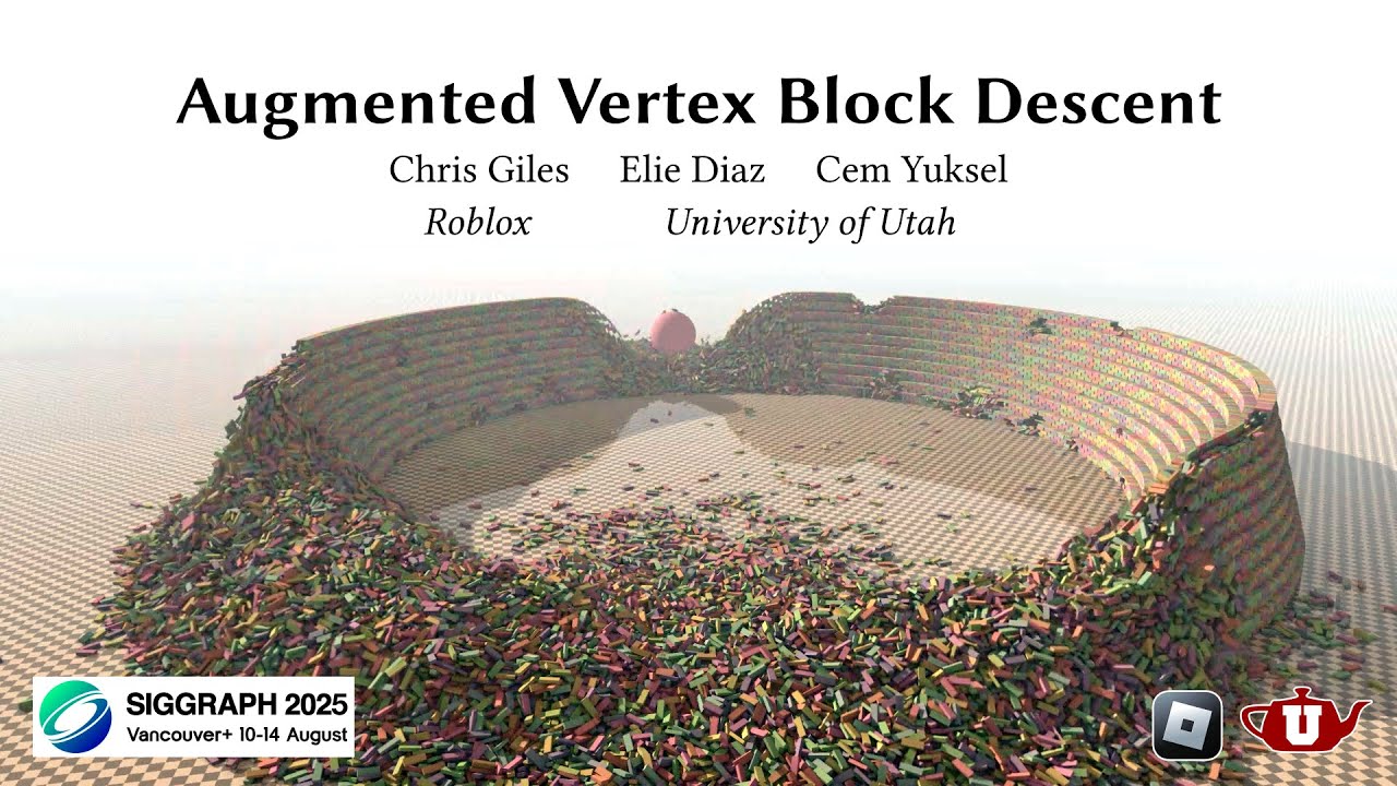 Simbuilder's tweet card. Augmented Vertex Block Descent - SIGGRAPH 2025 Paper Video