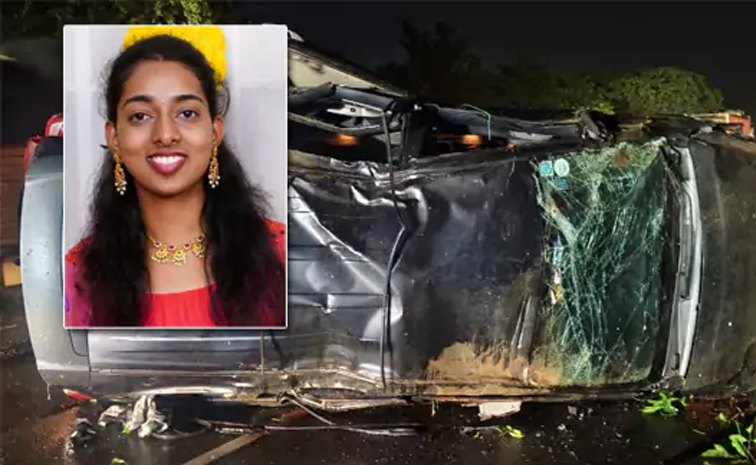 sakshinews's tweet card. హైదరాబాద్‌: కారు బోల్తా.. ఇన్ఫోసిస్‌ ఉద్యోగి మృతి