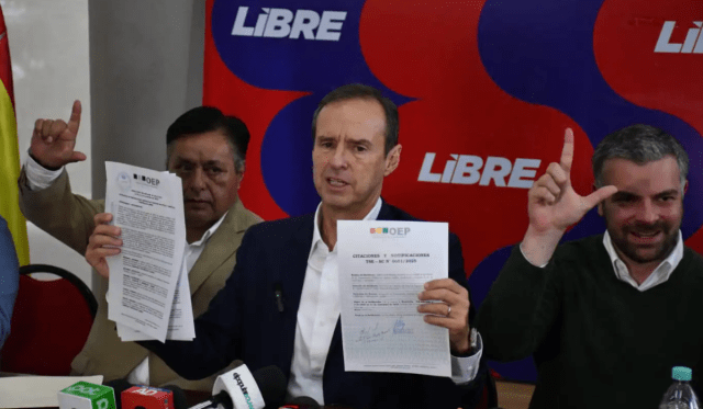 ahoradigital1's tweet card. El expresidente Jorge Tuto Quiroga oficializó este jueves que su partido Libertad y República (Libre) recibió la personería jurídica por