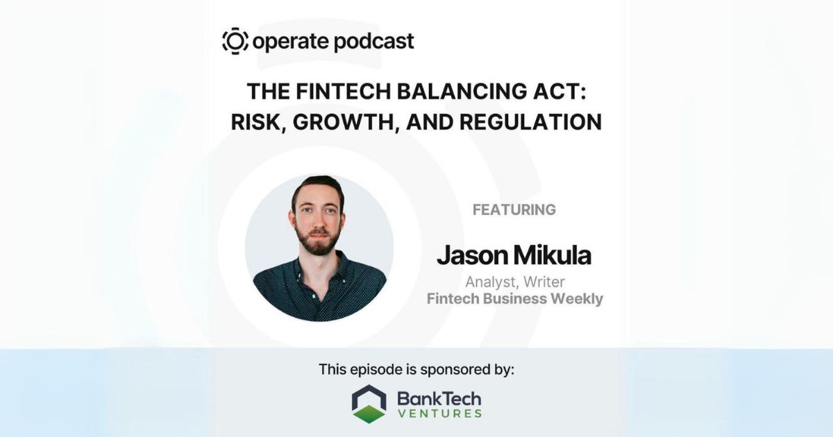 BankTechVC's tweet card. In this episode, we get an insider look into the financial technology landscape with Jason Mikula. Jason shares his journey, from his unexpected entry into financial services and digital marketing to...