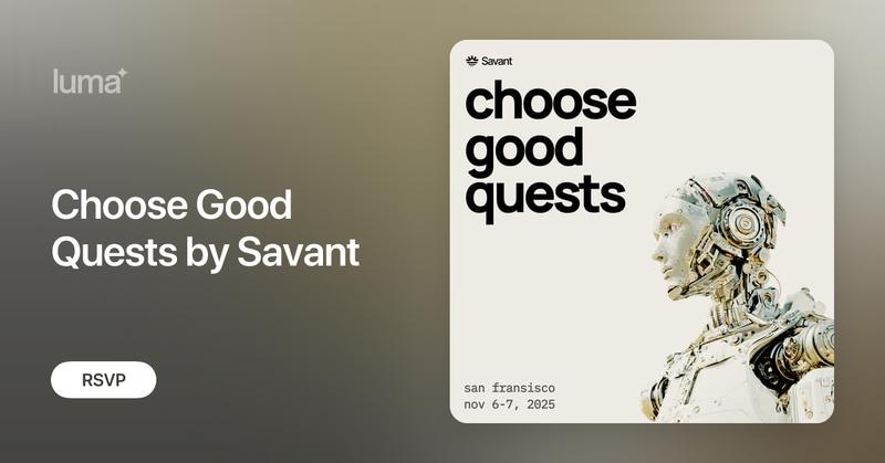 thejesonlee's tweet card. SILICON VALLEY IS IN A CRISIS OF BAD QUESTS. Our best minds are being wasted on marginal AI wrappers & safe bets. To combat that, we're announcing Choose…