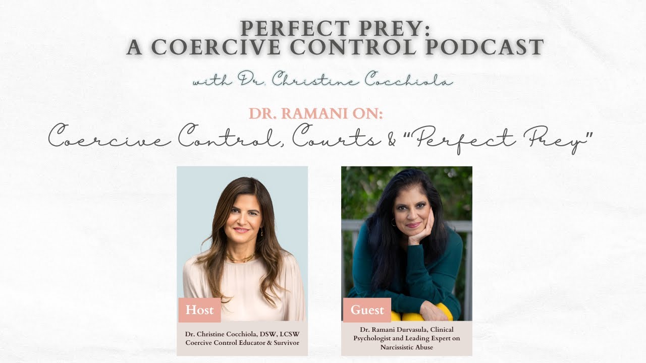 CultPodcasts's tweet card. Coercive Control, Courts & “Perfect Prey” — with @DoctorRamani
