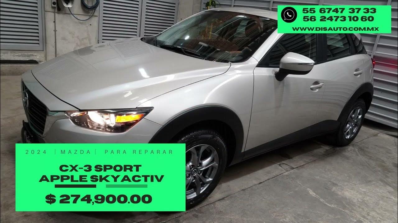 AUTOSDISAUTO's tweet card. DISAUTO│2024 MAZDA CX-3 SPORT SUV APPLE CAMINANDO PERFECTO BOLSAS OK...
