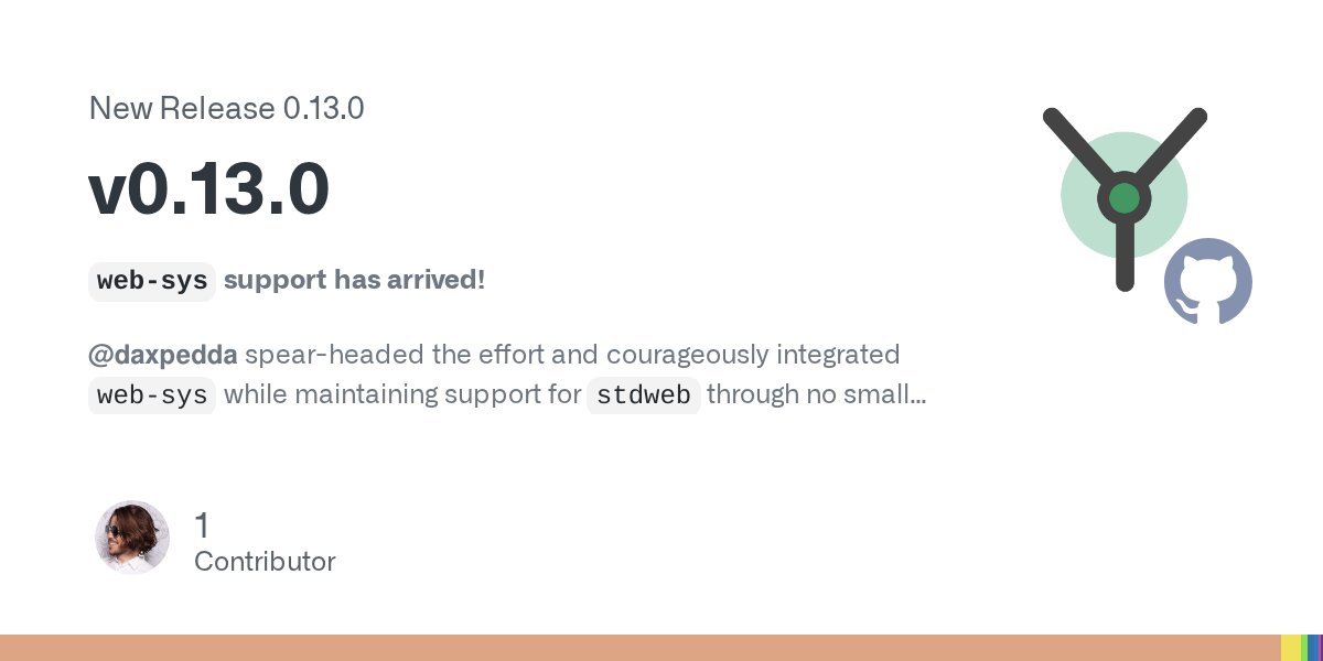 yewstack's tweet card. web-sys support has arrived! @daxpedda spear-headed the effort and courageously integrated web-sys while maintaining support for stdweb through no small amount of cfg macro usage. We chose to conti...