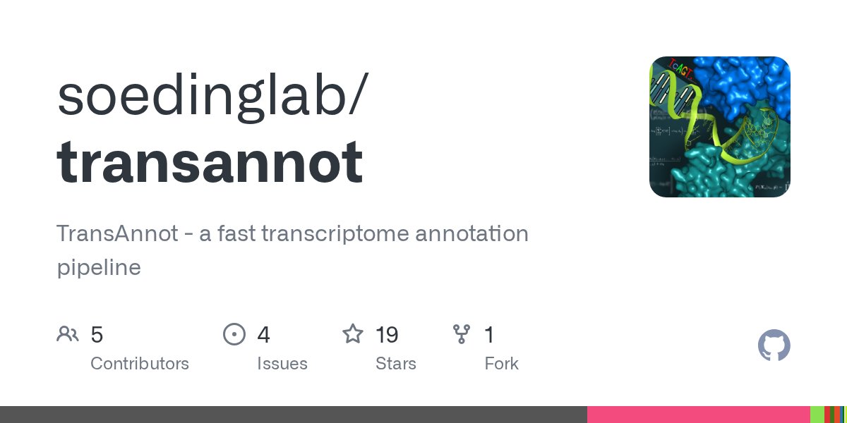 BioinfoAdv's tweet card. TransAnnot - a fast transcriptome annotation pipeline - soedinglab/transannot