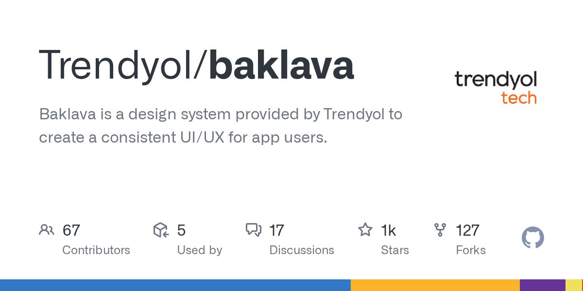 trendyoltech's tweet card. Baklava is a design system provided by Trendyol to create a consistent UI/UX for app users. - Trendyol/baklava