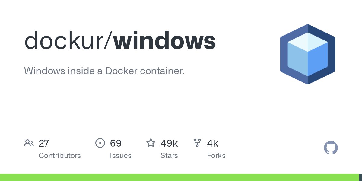 GithubProjects's tweet card. Windows, but in a docker container.