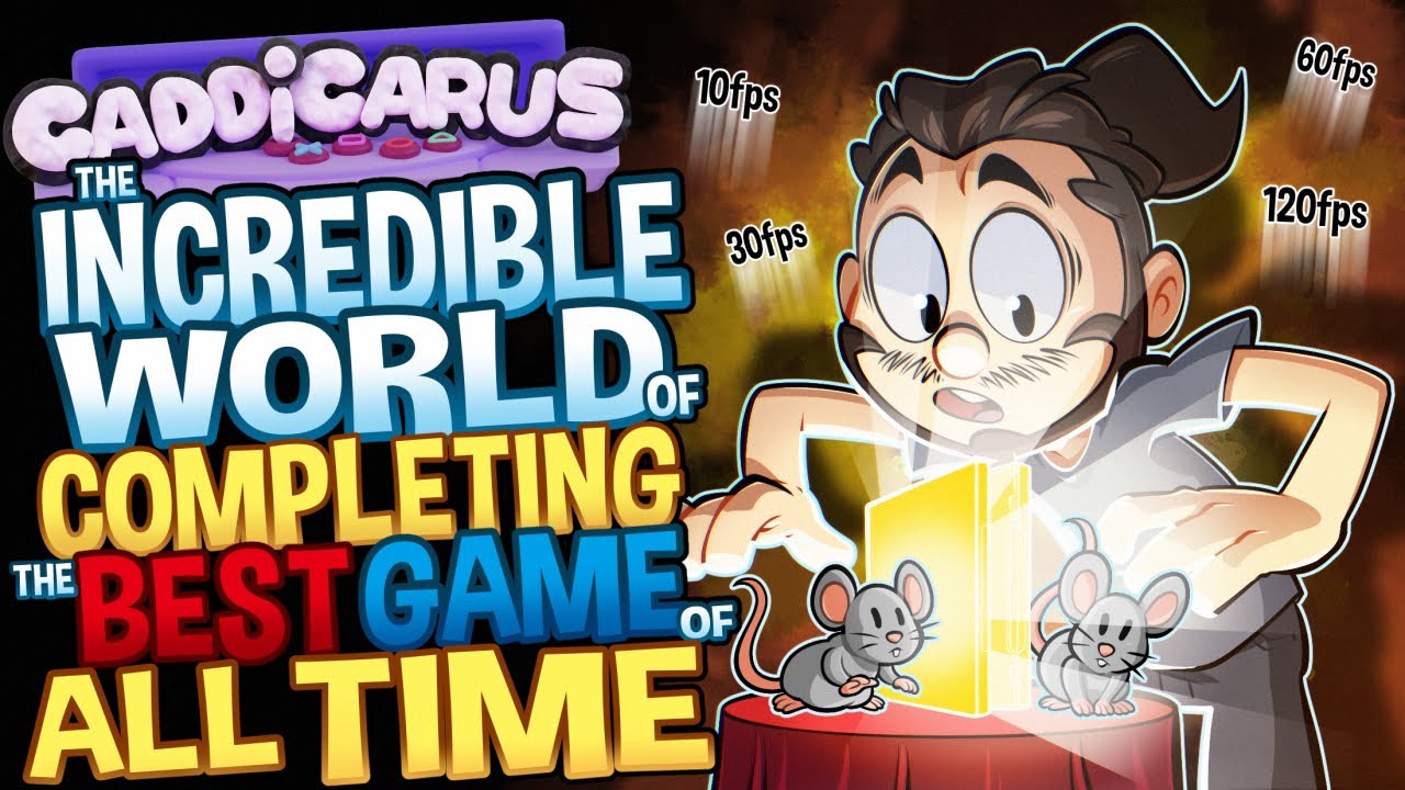 Caddicarus's tweet card. The Incredible World of Completing the Best Game of All Time -...