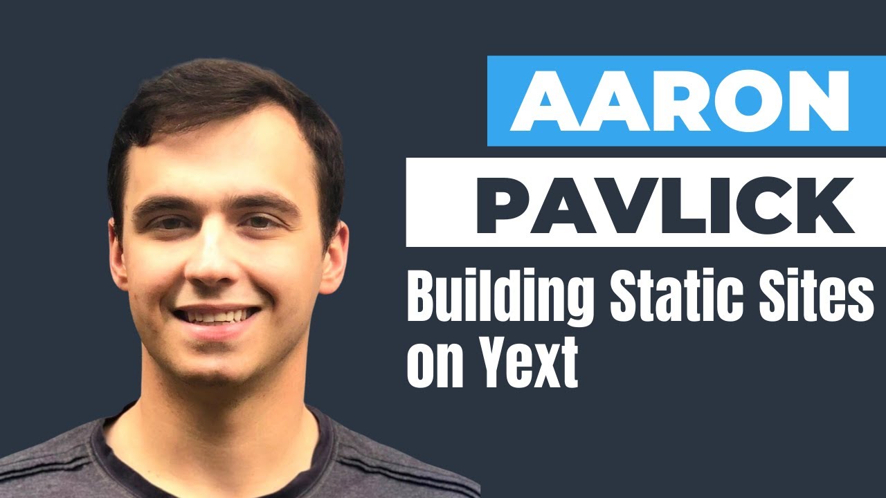 rwreact's tweet card. Building Static Sites with Yext - Aaron Pavlick