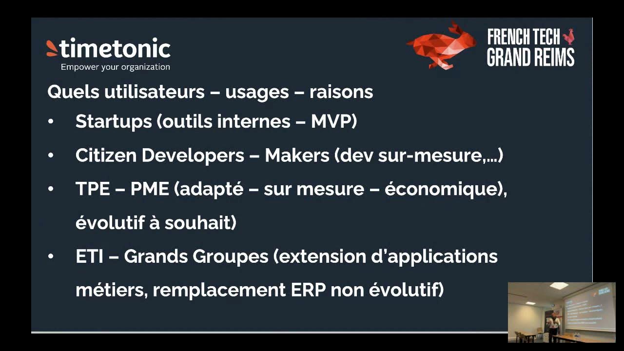ReimsTech's tweet card. Développer son prototype en No Code