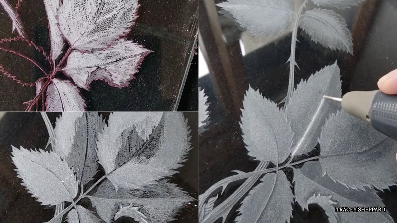 EternalTools's tweet card. Bramble leaves for Mrs H's front door pane