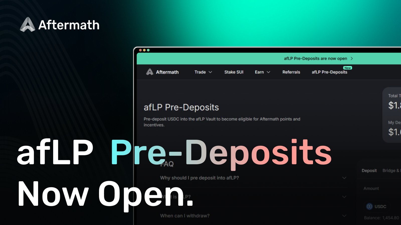 0xairtx's tweet card. Make a pre-deposit today for afLP.
