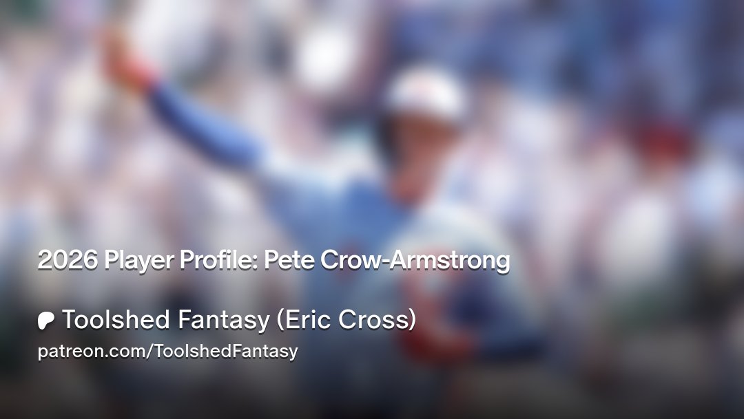 EricCrossMLB's tweet card. Get more from Toolshed Fantasy (Eric Cross) on Patreon