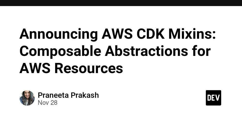 ElizabethFue12's tweet card. by Michael Kaiser and Momo Kornher We are excited to announce the developer preview of CDK Mixins, a...