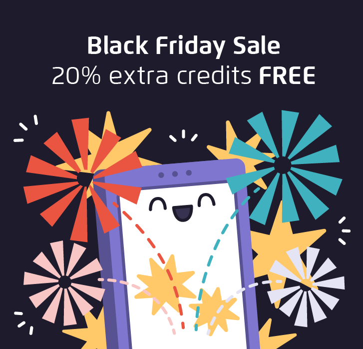 techtextz's tweet card. Black Friday 2020 Sale - Get 20% Extra SMS for Free