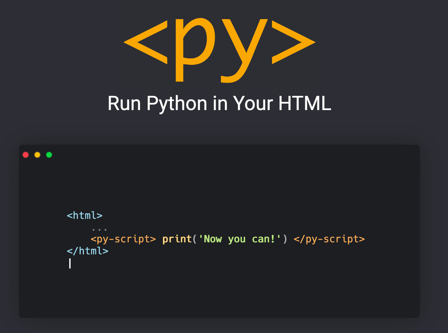 pycoders's tweet card. A sneak peek at how to run Python from HTML code