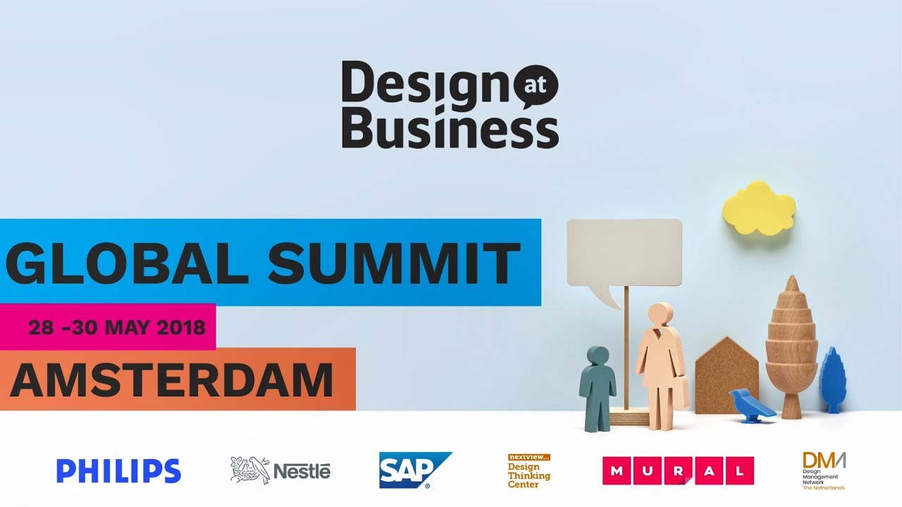 DesignAtBiz's tweet card. 2018 Global Design at Business Summit Amsterdam