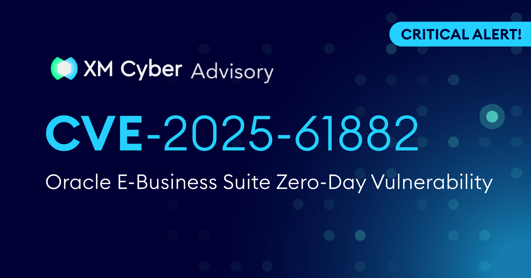JWChapman6's tweet card. Learn more about CRITICAL ALERT: Oracle E-Business Suite Zero-Day Vulnerability, CVE-2025-61882, Under Active Exploitation! . Read more on XM Cyber website.