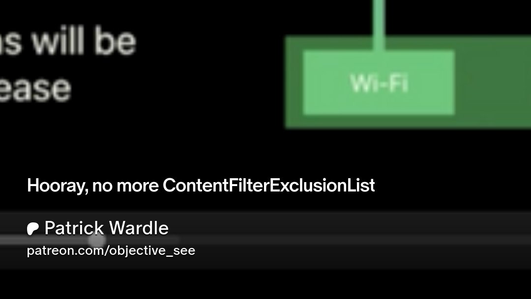 patrickwardle's tweet card. Get more from Patrick Wardle on Patreon