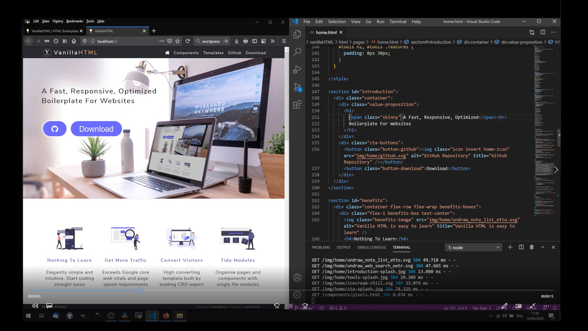 james_bachini's tweet card. A boilerplate is a starter template which contains the skeleton framework for a development project. Vanilla HTML is a HTML,CSS,JS boilerplate designed for websites with particular focus on SEO and...