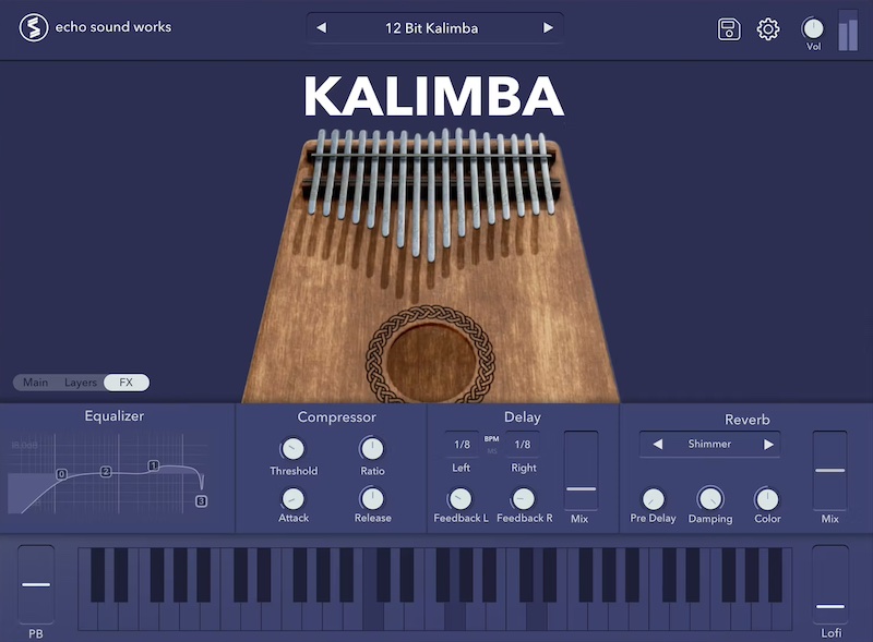 computermusicjp's tweet card. 【無料】多様なジャンルに最適な20種類の独自設計のプリセットを収録した、Echo Sound Works「Kalimba」無償配布開始！ | Computer Music Japan