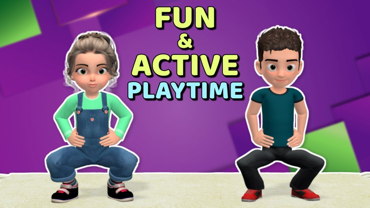 HealthCodeIAM's tweet card. 10-MINUTE FUN & ACTIVE PLAYTIME: KIDS WORKOUT