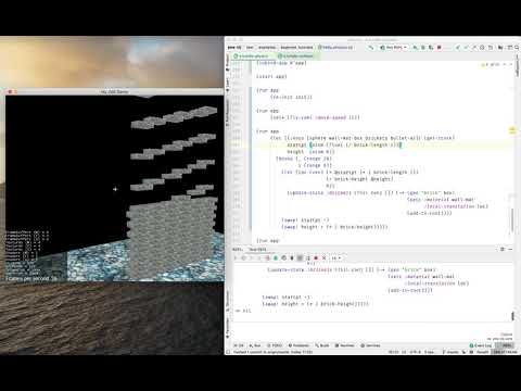 clojurecademy's tweet card. jme-clj | Clojure 3D Game Development Demo
