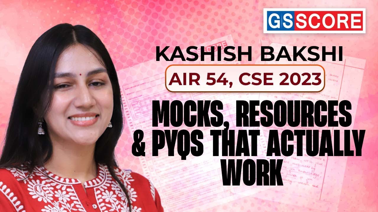 gsscoreofficial's tweet card. Kashish Bakshi, AIR 54: Crack Prelims 2026 | Big 4 Strategy, Best...