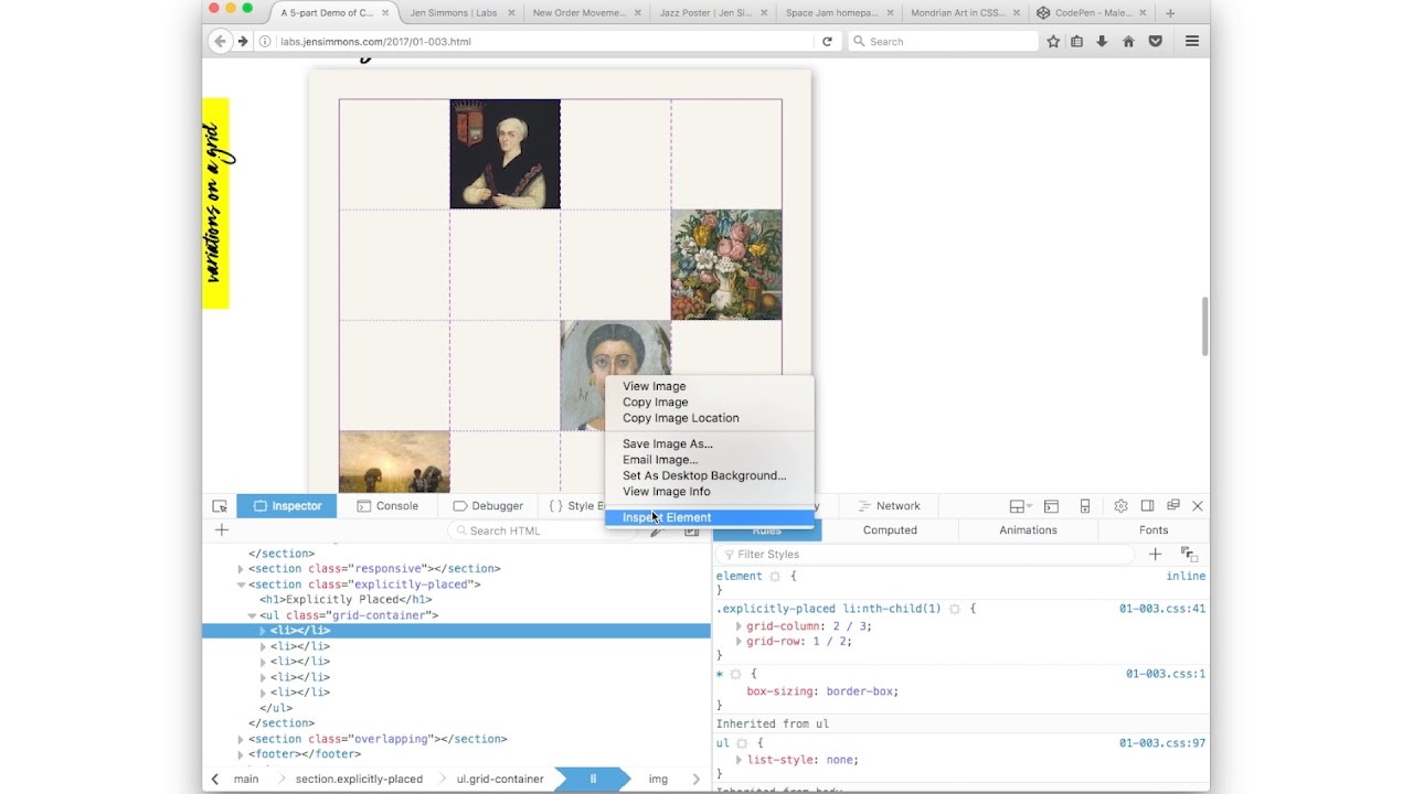 CSSGridTips's tweet card. Announcing CSS Grid & the Firefox Grid Inspector Tool