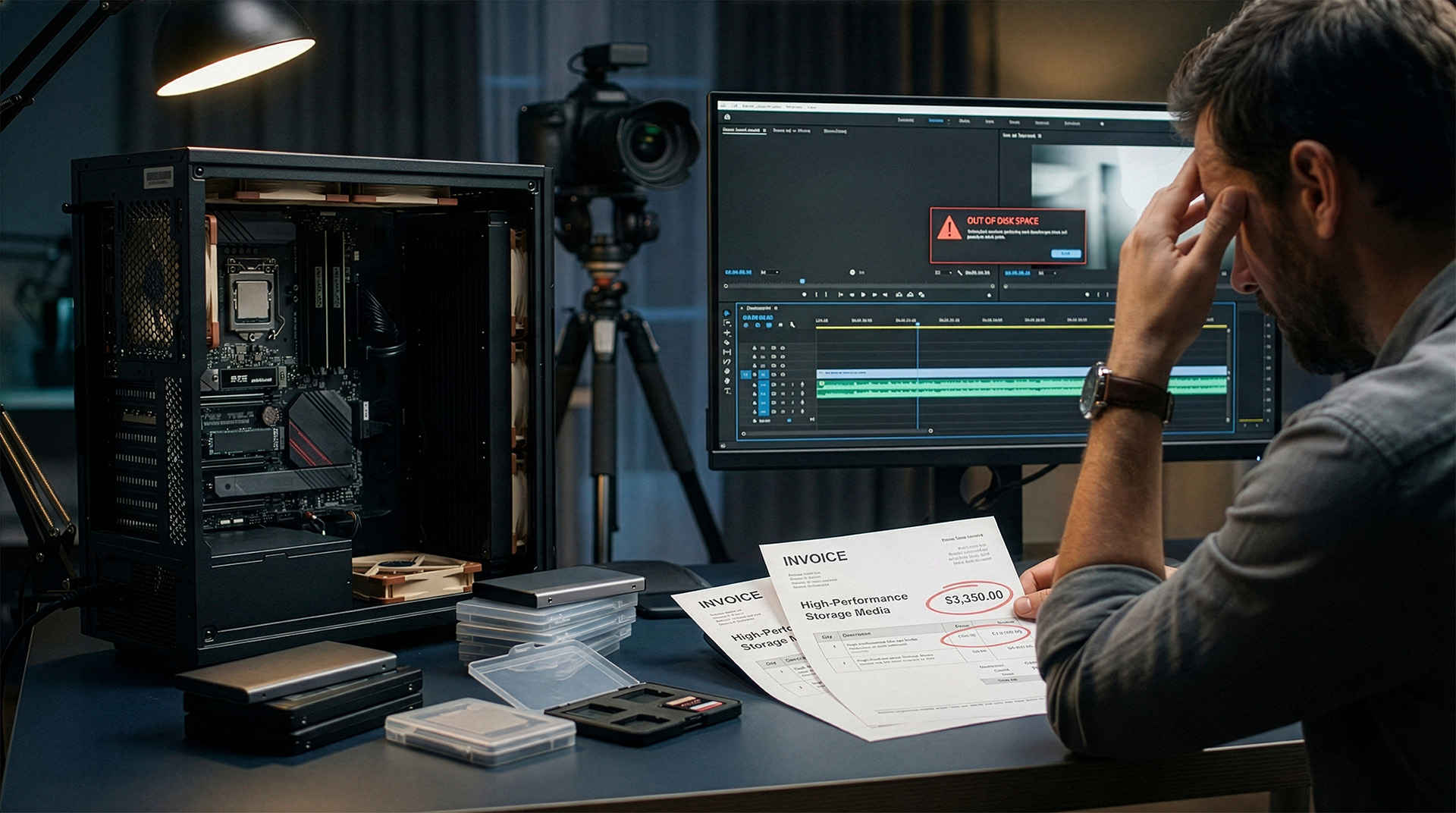 focuspulling's tweet card. Global memory shortage 2026 could raise prices for camera media, SSDs and post-production hardware, impacting filmmaking workflows.