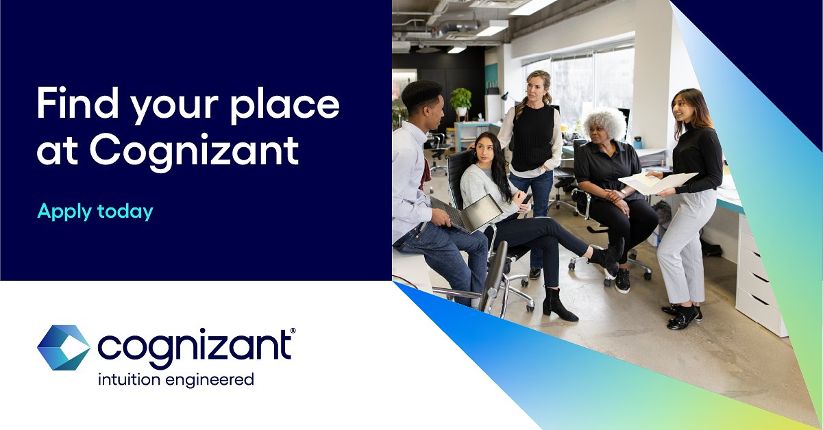 Cognizant_Latam's tweet card. At Cognizant we have an ideal opportunity for you to be part of one of the largest companies in the digital sector worldwide. A Great Place To Work where we look for people who contribute new ideas,...