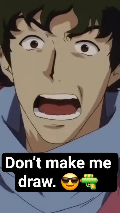 DebatableAnime's tweet card. When Spike Spiegel applies for TSA Security 😂✈️#animejobinterview...