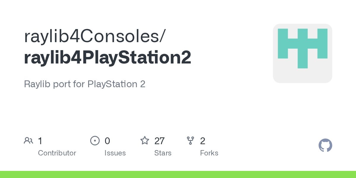 psxdev's tweet card. Raylib port for PlayStation 2. Contribute to raylib4Consoles/raylib4PlayStation2 development by creating an account on GitHub.