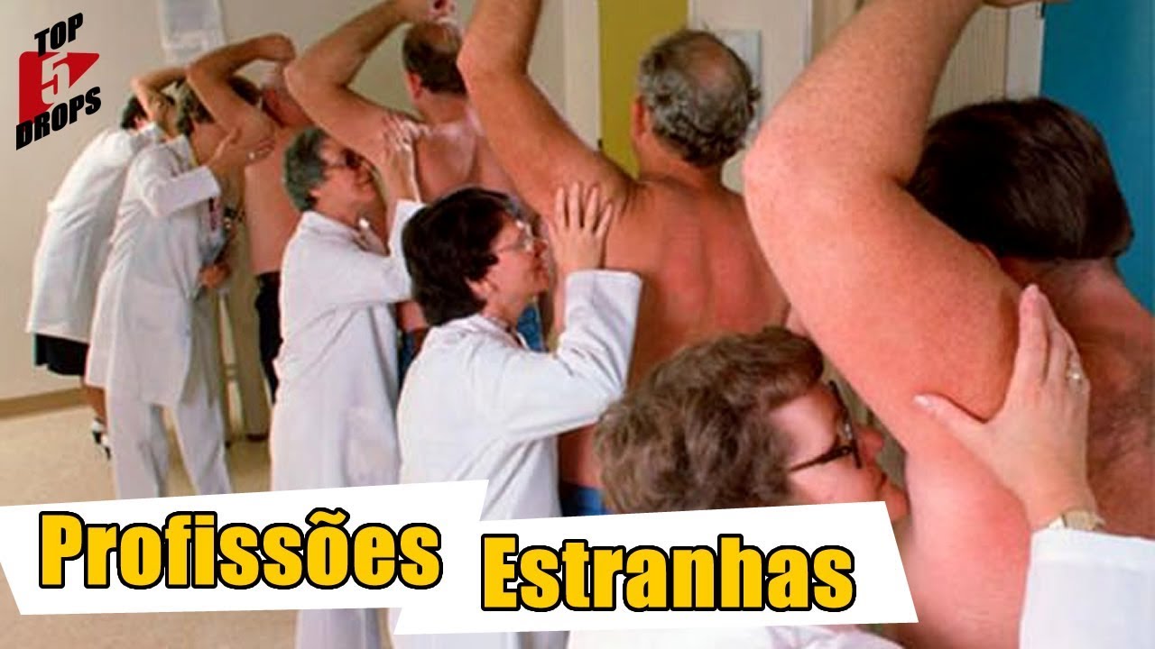 Top5Drops's tweet card. 5 PROFISSÕES ESTRANHAS MAIS BIZARRAS DO MUNDO | Top 5 Drops