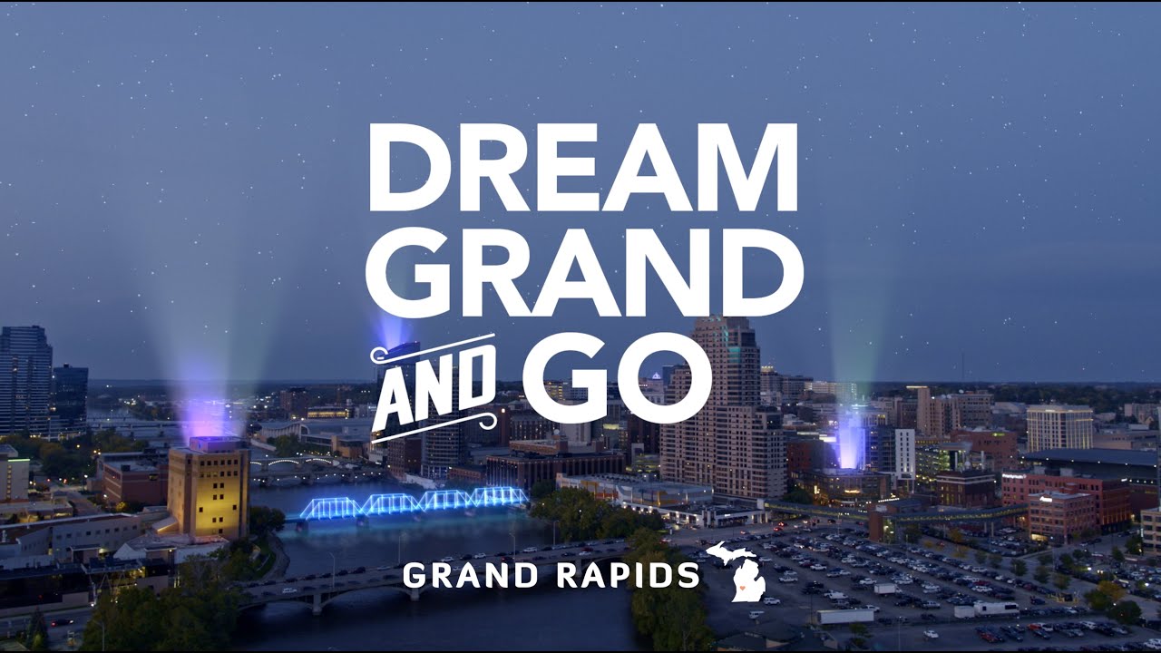 ExperienceGR's tweet card. Dream Grand and Go - No Ordinary Town