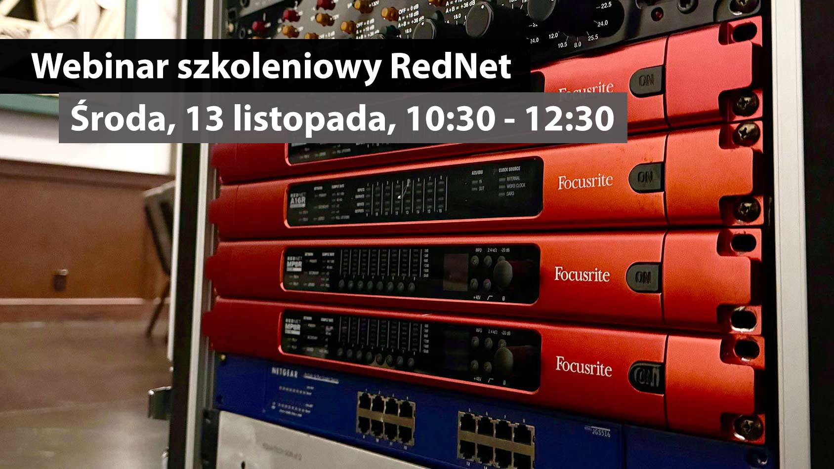 uptone_pl's tweet card. Dla wszystkich zainteresowanych nowoczesnymi rozwiązaniami dźwiękowymi – już 13 listopada odbędzie się webinar poświęcony interfejsom z serii RedNet od Focusrite. Spotkanie, prowadzone przez specja...