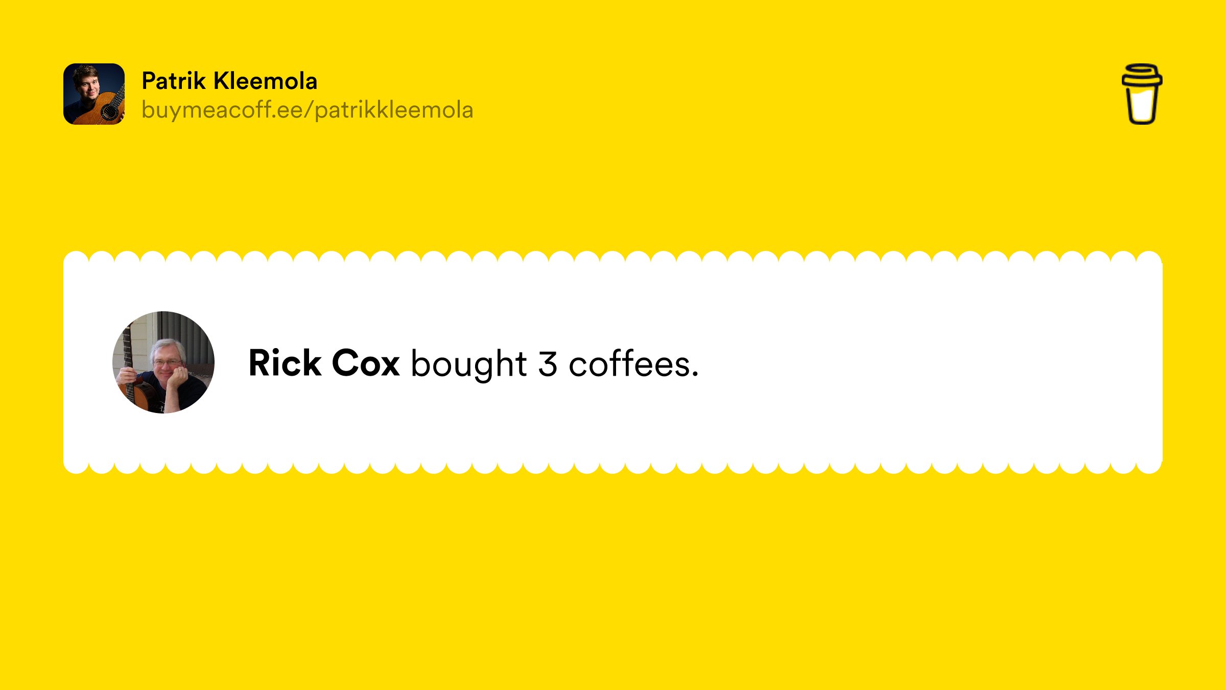 all_strings's tweet card. Welcome to my Buy Me a Coffee page, where you can support my work on different music projects and have special access to exclusive content which updates regularly.