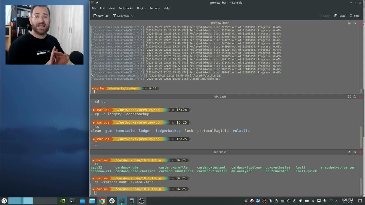 carloslodelar's tweet card. cardano-node 10.4.1 | UTXO-HD in-memory backend tutorial