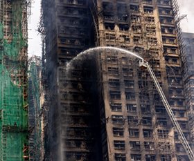 NEWSMAX's tweet card. Hong Kong's anti-graft body on Friday said it arrested eight people in connection with a fire that ripped through a high-rise apartment complex and killed at least 128 people, with 200 still missing...