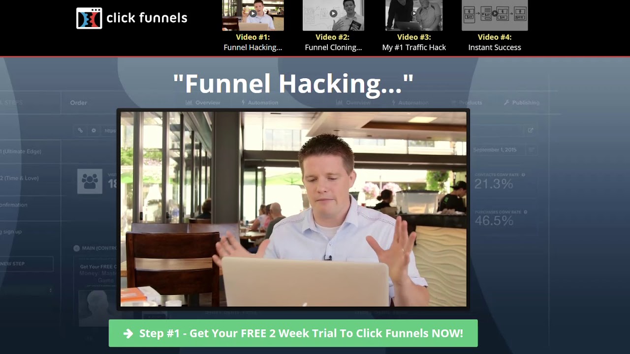 ClickFunnels4u's tweet card. Funnel Hacking with Click Funnels Russel Brunson 01