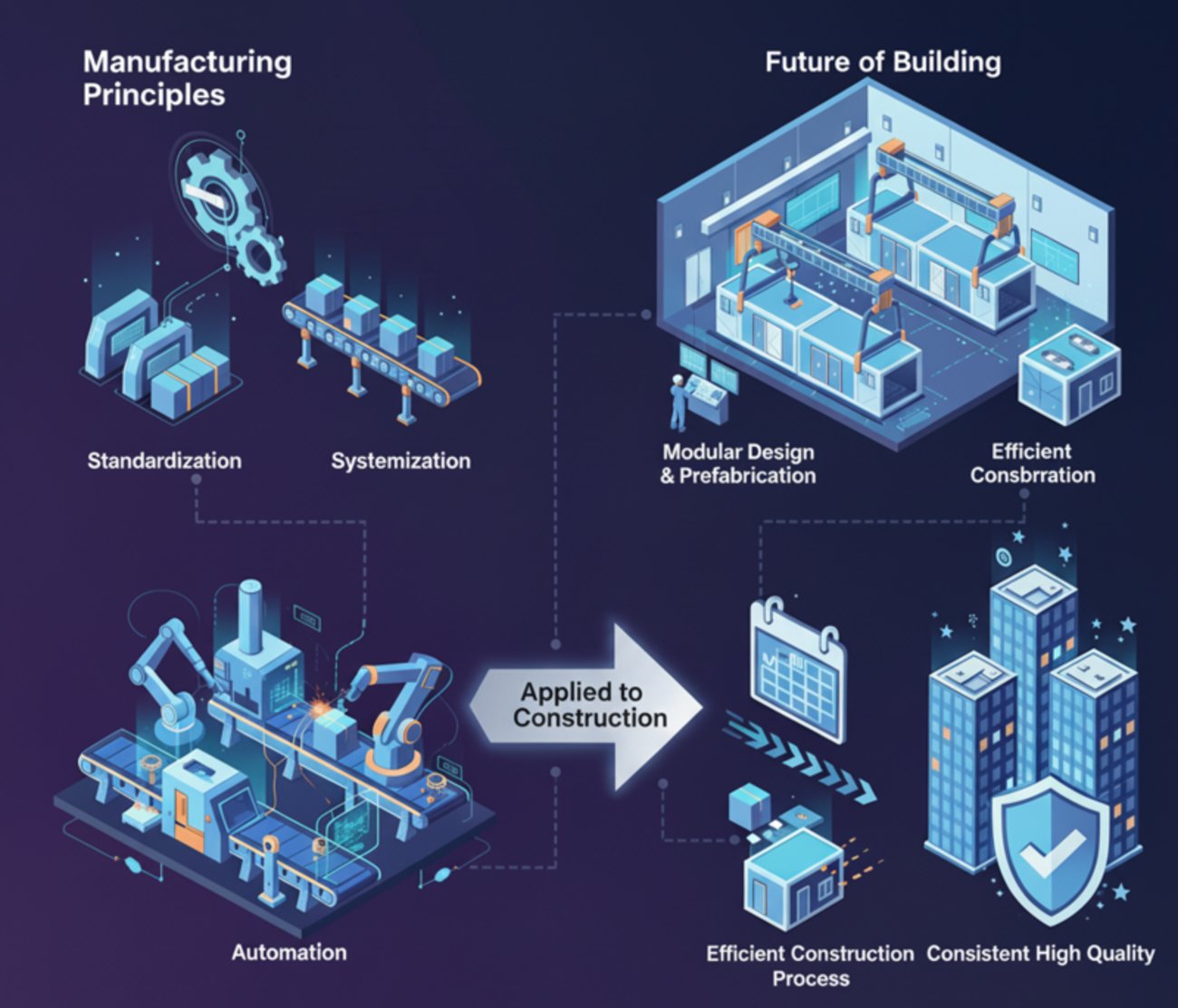 vicc_watanabe's tweet card. 製造業の「システム化」された仕組みを建設に取り入れる工業化施工。3DEXPERIENCEで設計・製造・運用を統合的に管理し、CATIAの“150％BOM”、DELMIAの4D施工計画を紹介。